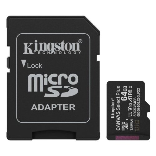 Kingston SDCS3/64GB/microSDXC/64GB/Class10 U1/80MB/s-10MB/s+adapter Cene