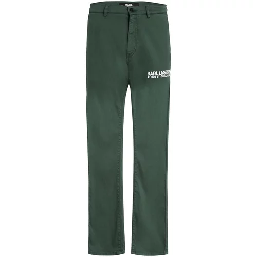 Karl Lagerfeld Chino hlače zelena