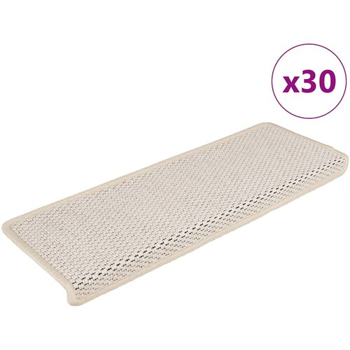 VidaXL Samoljepljivi otirači za stepenice 30 kom 65x21x4 cm krem Slike