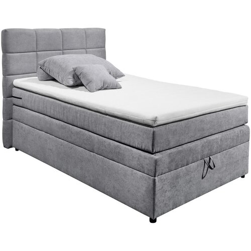 MID.YOU POSTELJA BOXSPRING 120 cm x 200 cm , svetlo siva Slike