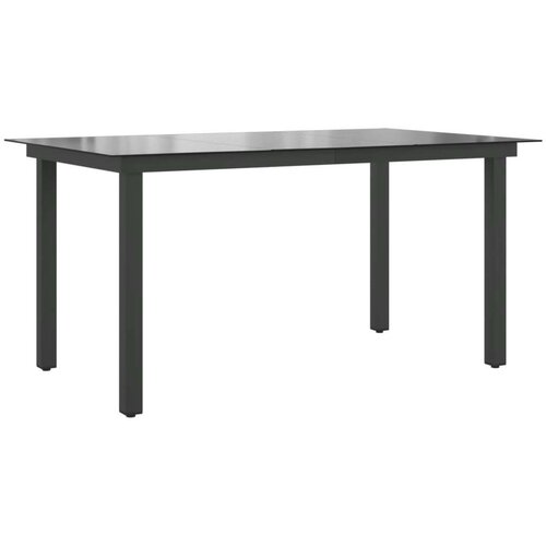 In vrtni stol crni 150 x 90 x 74 cm aluminijum i staklo Cijene