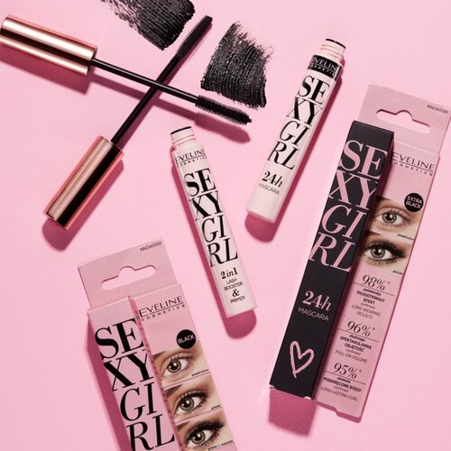 Eveline Cosmetics Sexy Eyes maskara za volumen, uvijanje i odvajanje trepavica Black Slike