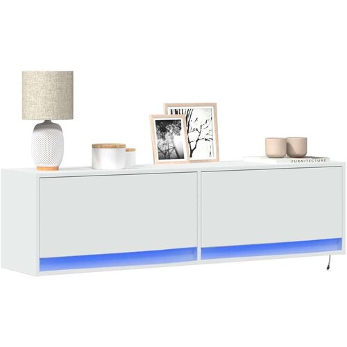 vidaXL Zidni TV ormarić s LED svjetlima bijeli 140x31x38 cm Cijene