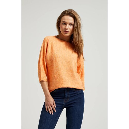 Moodo Women&amp;#039;s sweater with 3/4 sleeves - orange Slike