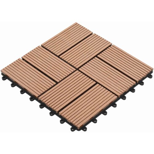  Pločice za decking 11 kom. Smeđa 30 x 30 cm WPC Cijene