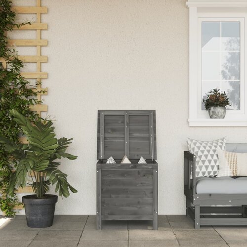 VidaXL Vrtna kutija za pohranu antracit 50 x 49 x 56 5 cm od jelovine Slike