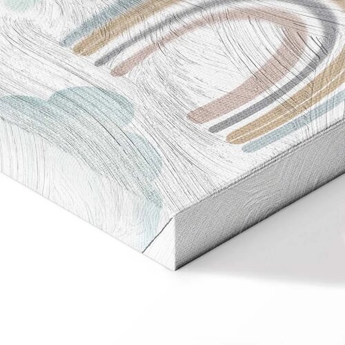  Slika - Rainbows After the Storm - Rainbows of Various Sizes in Pastel Hues Among Rain Clouds in a Gray-Blue Shade 60x40 Premium Slike