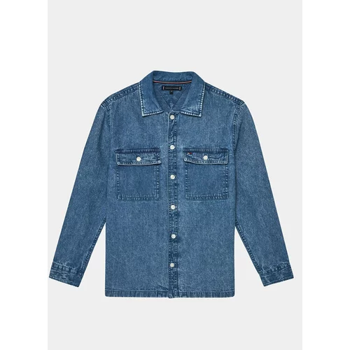 Tommy Hilfiger Jeans srajca Soft Denim Shirt L/S KB0KB08727 Modra Regular Fit