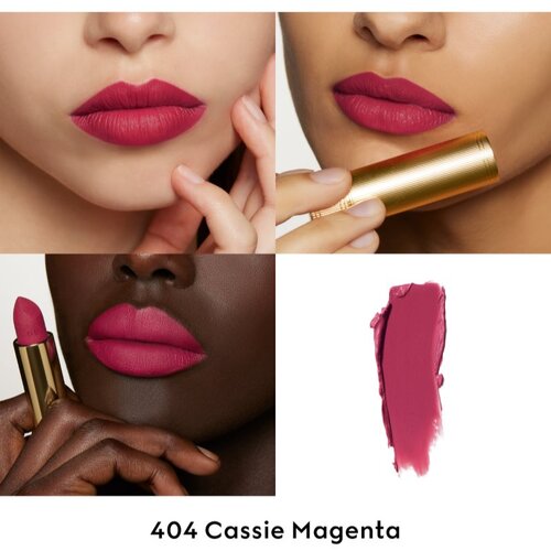 Gucci Beauty Rouge &amp;agrave; L&amp;egrave;vres Matte Lipstick matirajući ruž za usne nijansa 404 Cassie Magneta 3.5 g Slike