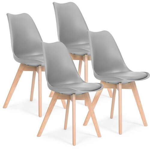 Modern Home Trpezarijske stolice set 4 kom Filipo light grey 2 Cene