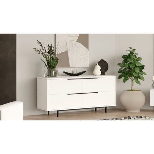 Hanah home On3-W White Console Cene