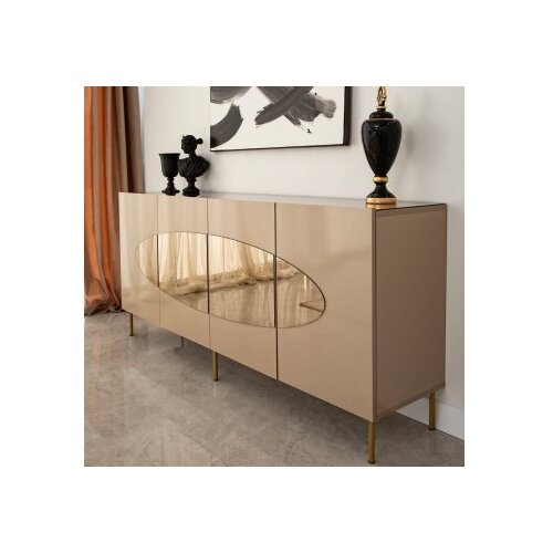 Hanah home lago - bronze, gold bronzegold console Slike