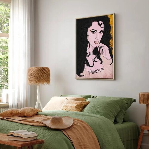  Slika - Amore Mio (1 Part) Vertical 40x60 U prirodnom drvenom okviru Slike