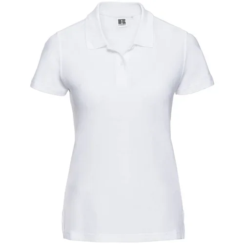 RUSSELL Women's white cotton polo shirt Ultimate