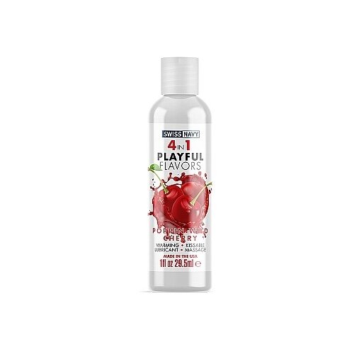 Swiss Navy jestivi lubrikant Poppin Wild Cherry 4-u-1 Playful Flavours Slike