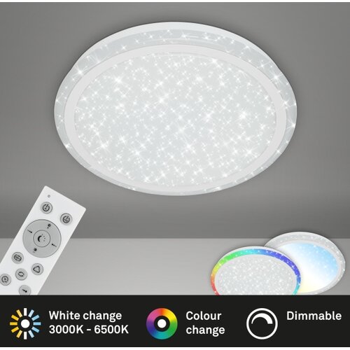 BRILO LED RGBW prigu&amp;scaron;iva plafonska svetiljka STARRY SKY LED/24W/230V + daljinski upravljač Slike