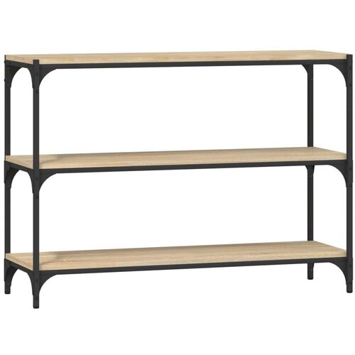 VidaXL Knjižna omara sonoma hrast 100x33x70,5 cm inž. les in jeklo Slike