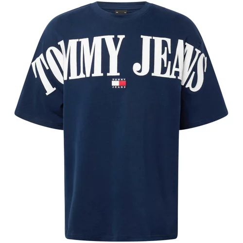 Tommy Jeans Majica temno modra / rdeča / bela