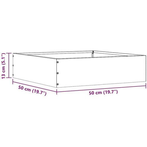 vidaXL Robovi trave srebrna 50 x 50 x 13 cm Cinkana jeklena Cene