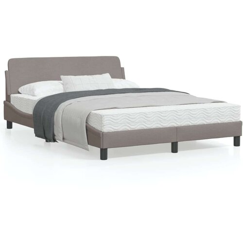  Posteljni okvir z vzglavjem taupe 140x190 cm blago, (21088978) Cene