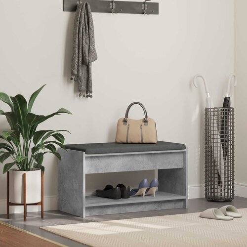  Klupa za hodnik s jastukom Betonsko Siva 83 x 38 x 45 cm Cijene