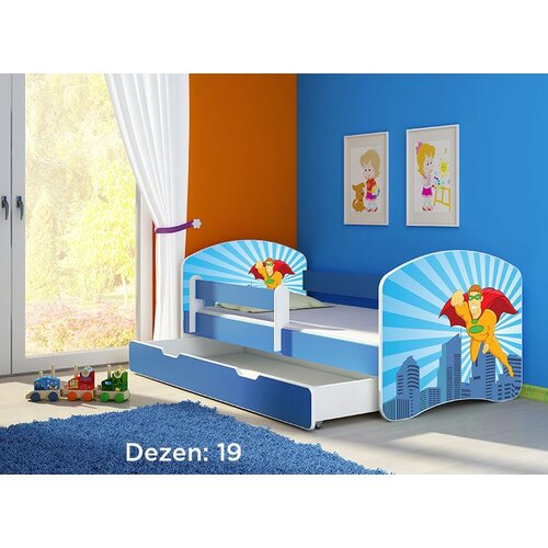 ACMA dečiji krevet ii 140x70 f + dušek 6 cm BLUE19 Cene