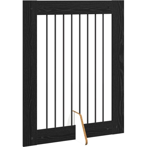  Vrata za pse s postoljem 2 pcs Crni hrast 80 x 100 cm Slike