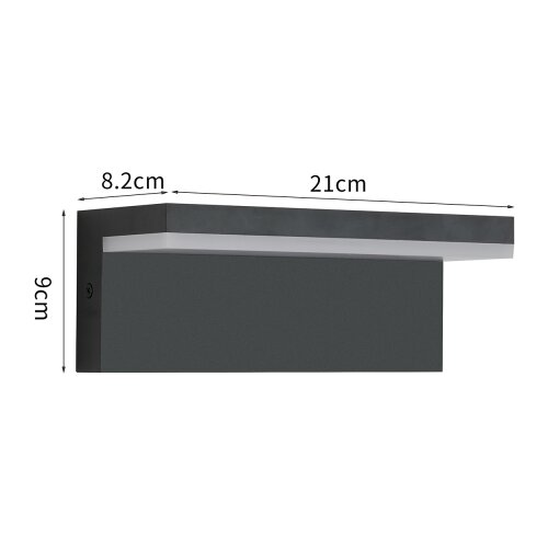 Brilagi - LED spoljno zidno svetlo TESSI LED/10W/230V crna IP54 Slike