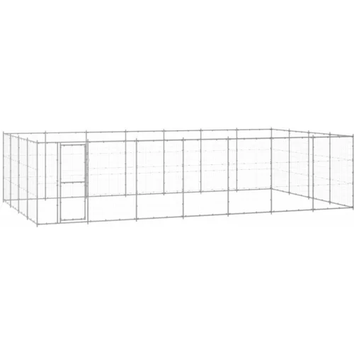 vidaXL vanjski kavez za pse od pocinčanog čelika 33,88 m²