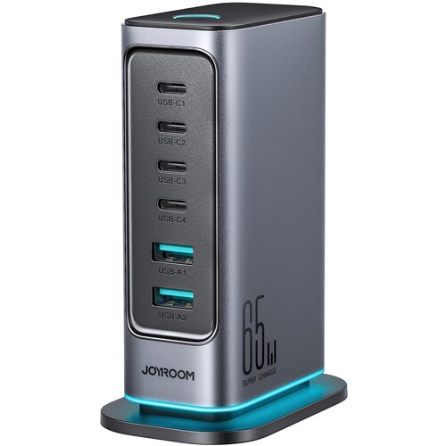 Joyroom MULTI-PORT POLNILEC GAN 65W 4X USB-C 2X USB-A ZA TELEFONE, (21974872) Cene