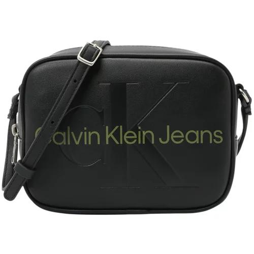 Calvin Klein Jeans Torba preko ramena zelena / crna
