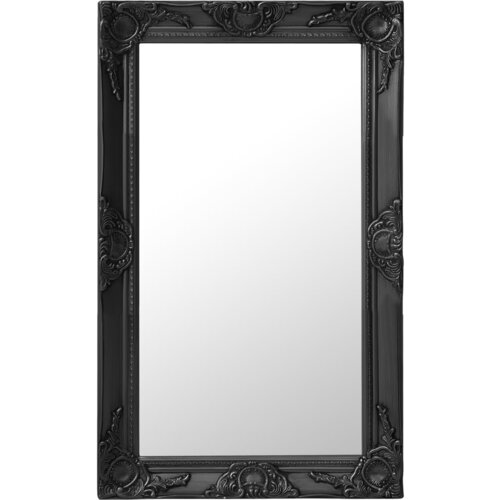 vidaXL Stensko ogledalo v baročnem stilu 50x80 cm črno, (20802547) Cene