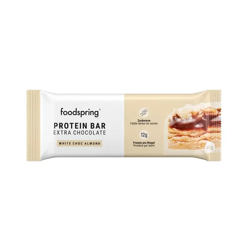 foodspring Protein Bar Extra Chocolate - White Choc Almond