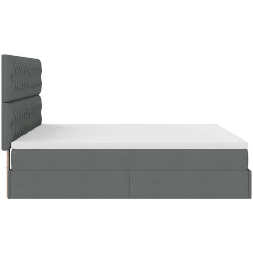 VidaXL otomanski okvir kreveta s madracima tamnosivi 200x200cm tkanine Slike