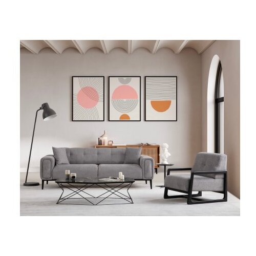 Atelier Del Sofa Trosjed na razvlačenje Athena 92x76x225 cm, Svijetlosivi Cene