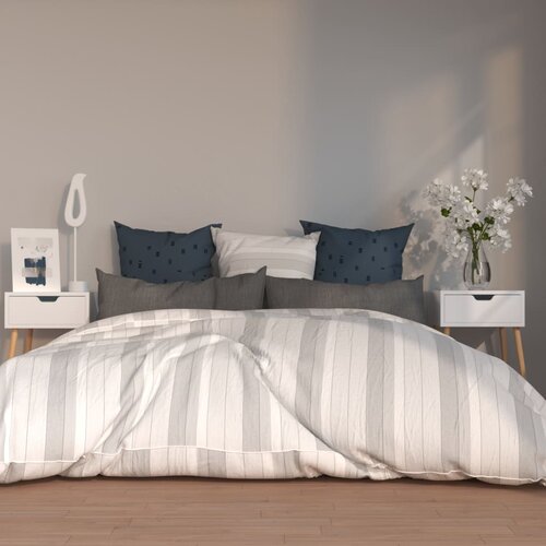 VidaXL nočna omarica 2 kosa visok sijaj bela 40x40x56 cm iverna plo&amp;scaron;ča Slike