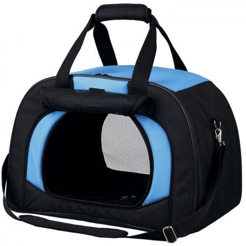 Trixie Transportni ranac za ljubimce Kilian, Nosivost do 6 kg, 31x32x48 cm, Crno - plava Slike