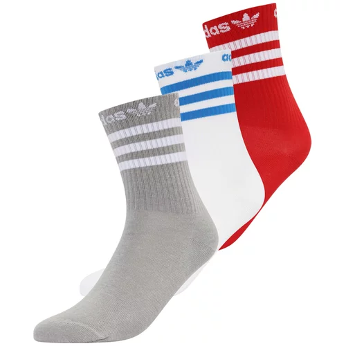 Adidas Čarape mornarsko plava / siva melange / vatreno crvena / bijela