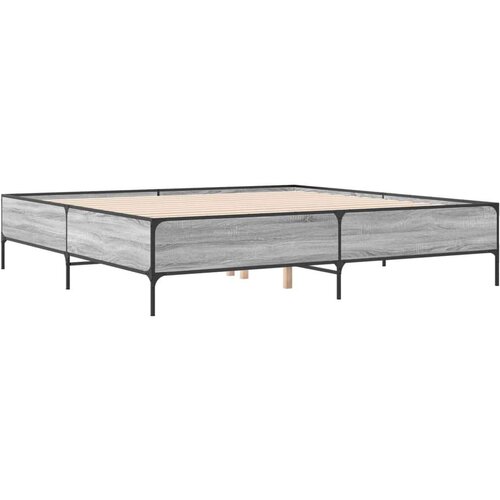 vidaXL Okvir kreveta boja hrasta 180x200 cm konstruiranog drvo i metal Cene