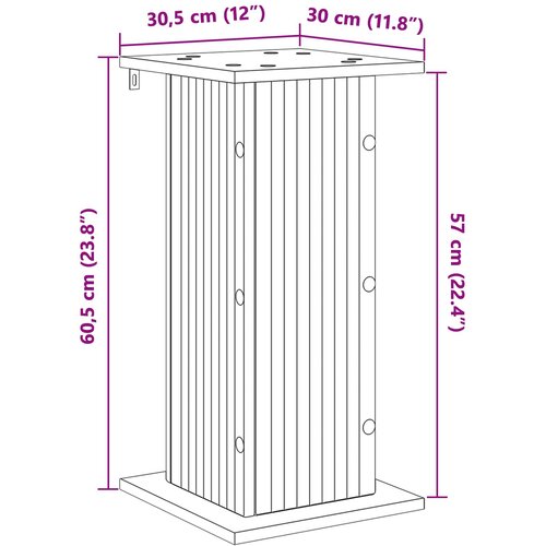  Stalak za biljke 2 pcs Crna 30,5 x 30 x 60,5 cm Slike
