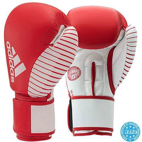 PrideShop WAKO usnjene tekmovalne kickboks rokavice Adidas - adiKBWKF200 - Rdeča Cene