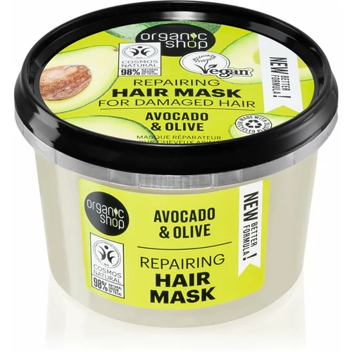 Organic Shop Avocado & Olive regenerirajuća maska za kosu 250 ml