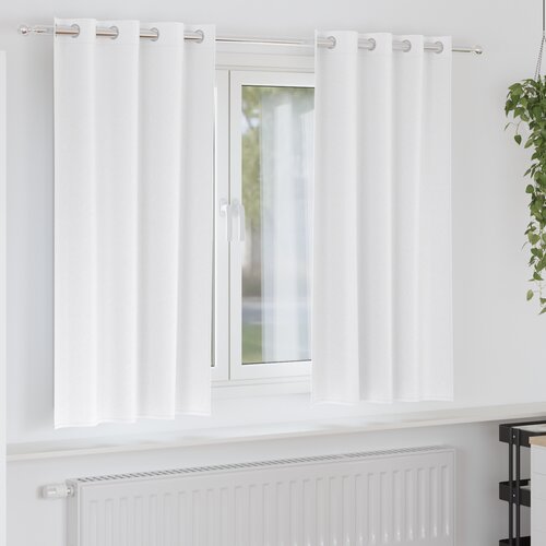 vidaXL Zavese z zavesami 2 pcs Čista bela 175 x 140 cm Poliester Cene