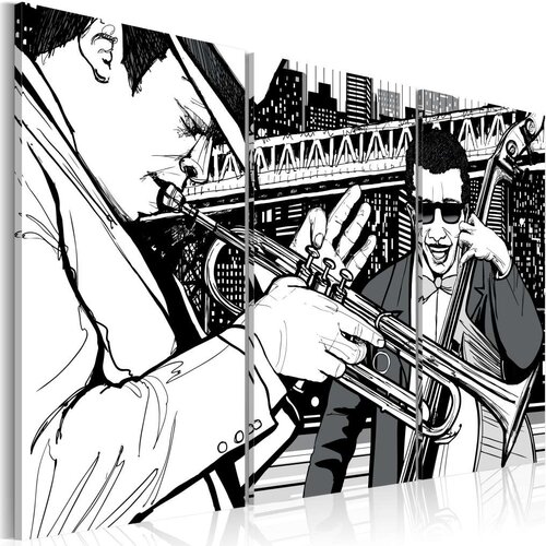  Slika - Jazz concert on the background of New York skyscrapers 120x80 Slike
