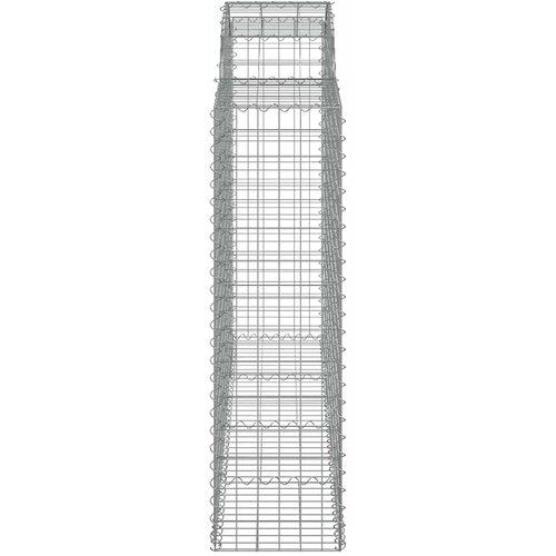  Lučne gabionske ko&amp;scaron;are 10kom 200x50x140/160cm pocinčano željezo Slike