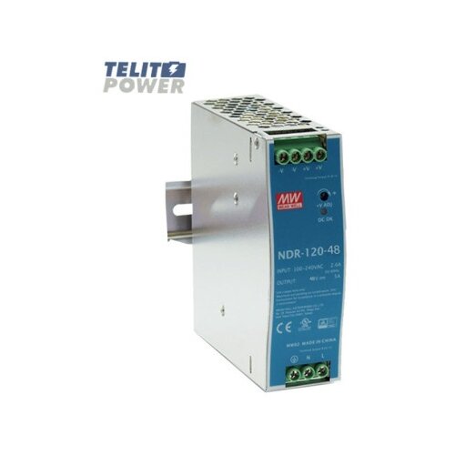 Mean Well ndr-120-48 industrijsko napajanje na din &amp;scaron;ini 120w Slike
