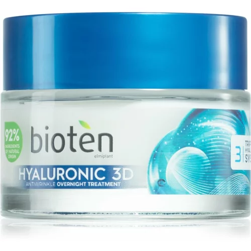 Bioten Hyaluronic 3D vlažilna nočna krema za prve gube 50 ml
