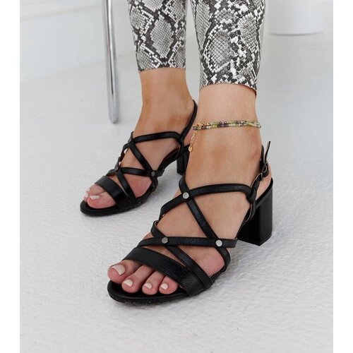 D/CEO Black sandals on a block heel Millo Slike