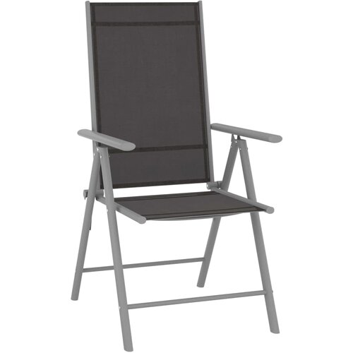 Maison Chic Zložljivi Vrtni Stoli - Stol za vrti 6 kosov tekstil črni JS3039, (21875739) Slike
