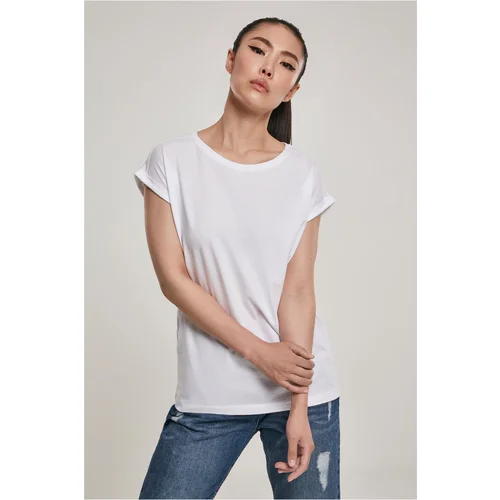 Urban Classics Women's Organic T-Shirt with Extended Shoulder White